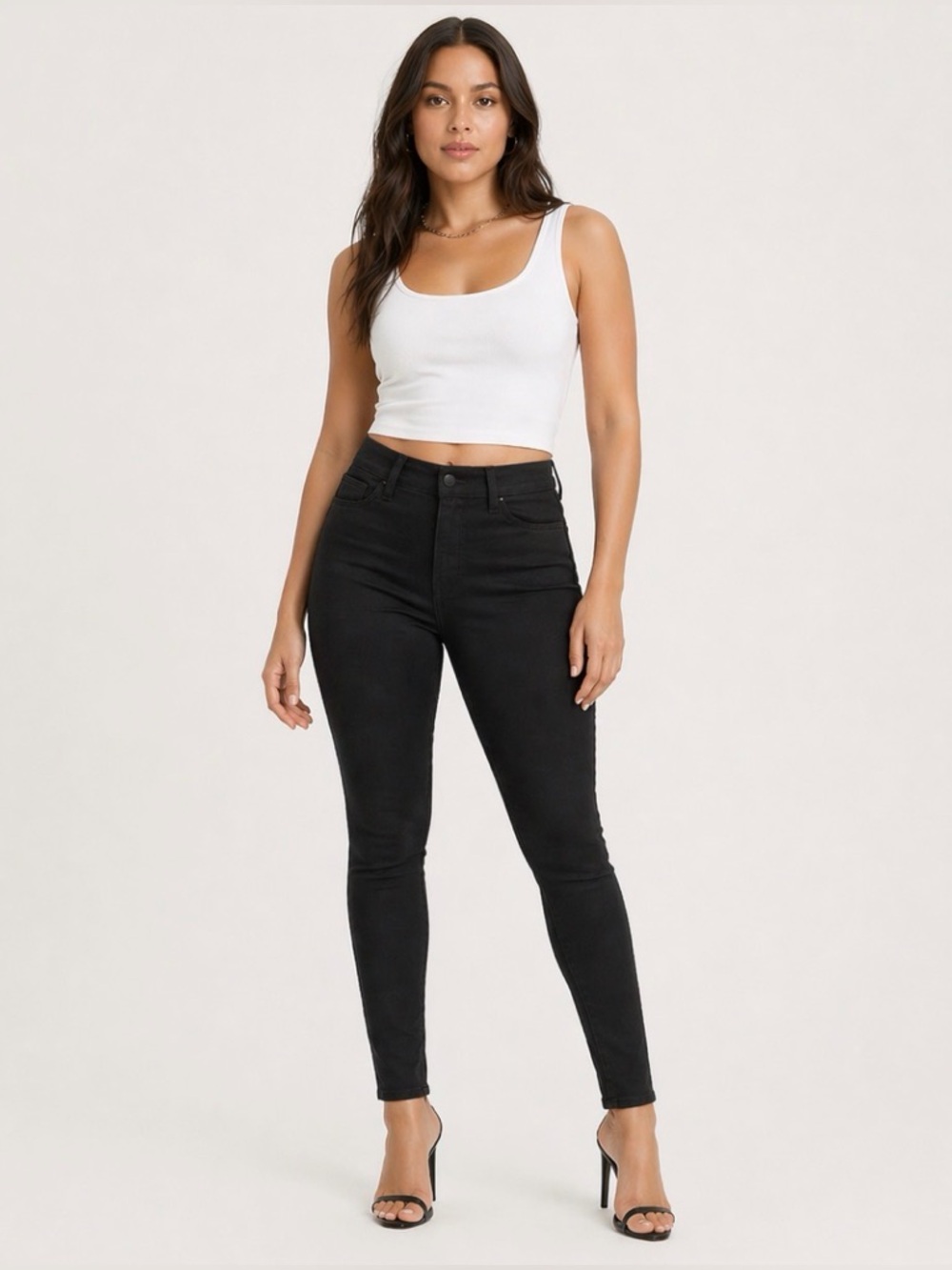 Good American Skinny Jeans Black XL NWT High Rise Stretch Sculpt Fit Pull On